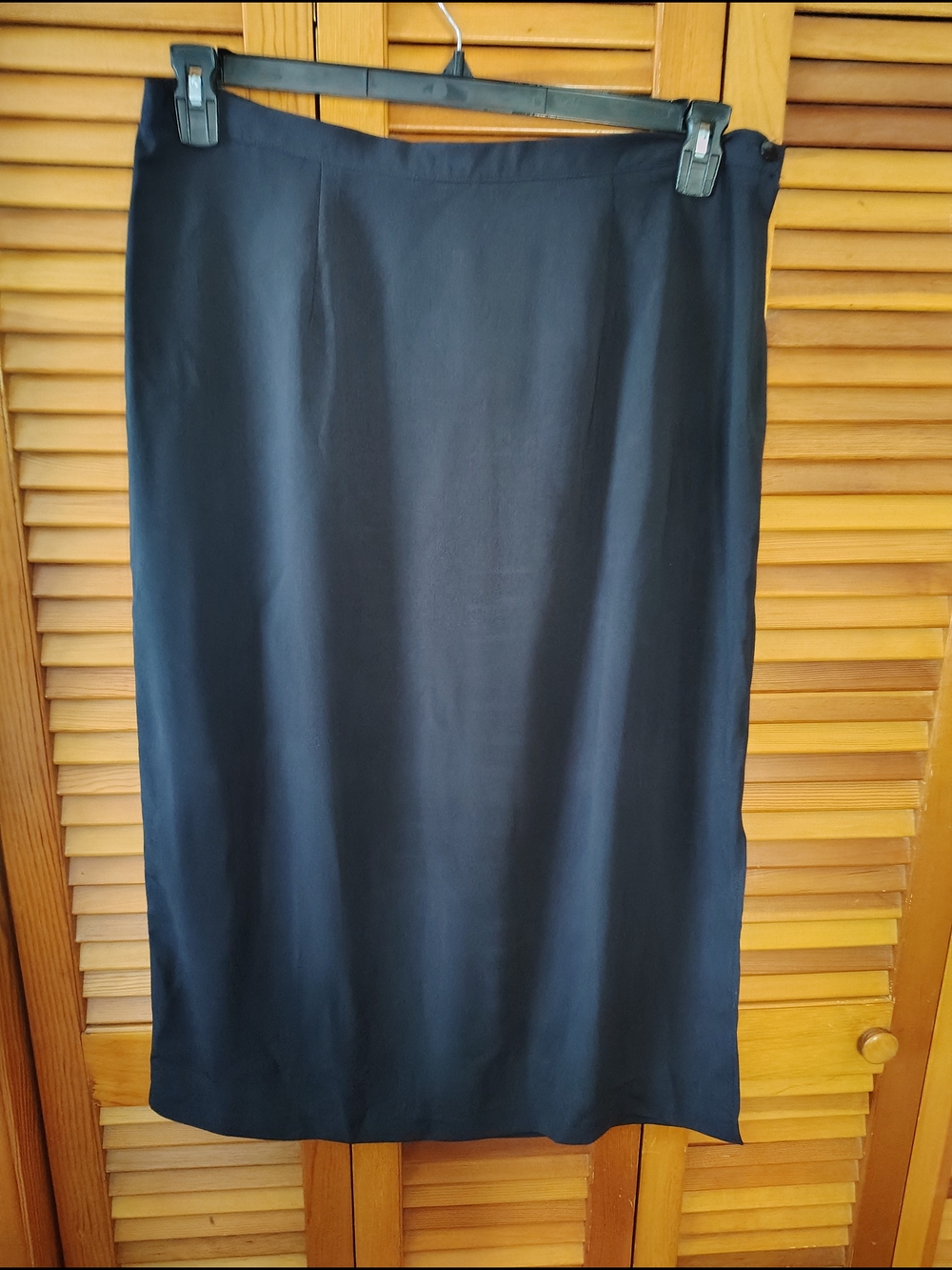 Classic Navy Blue Women's Midi Skirt